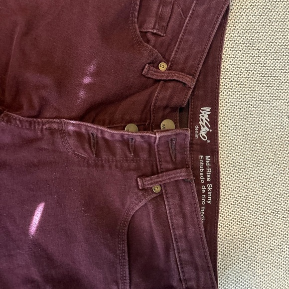 MOSSIMO Jegging Women's Size 0 / 25 Denim Burgundy Mid-Rise Super Stretch - Picture 3 of 12